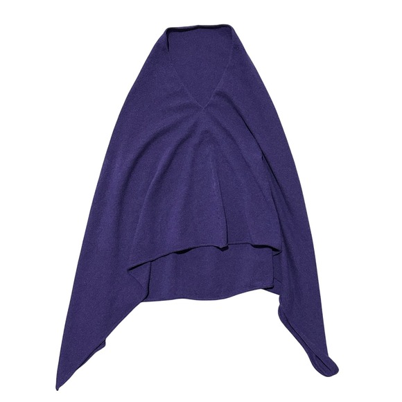 Hawico Cashmere of Scotland Purple Fine Knit Wrap Shawl Scarf